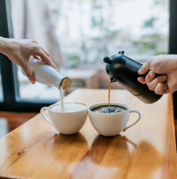 black or milk coffee
